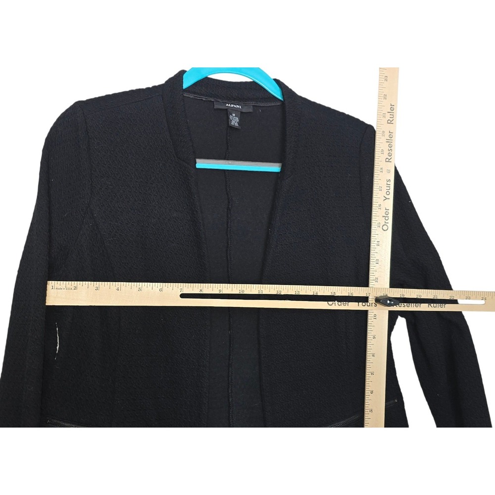 Alfani‎ Cardigian Blazer Jacket Black Size Med Academia Professional - Picture 2 of 7